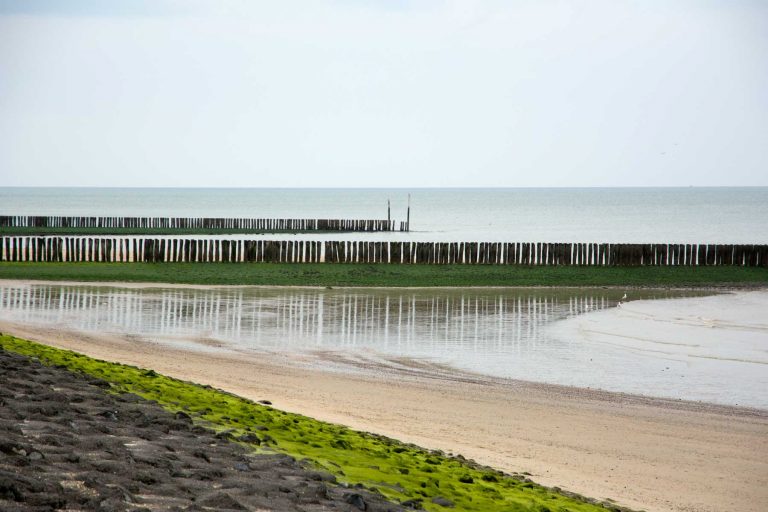 Vuurtoren en strand Breskens